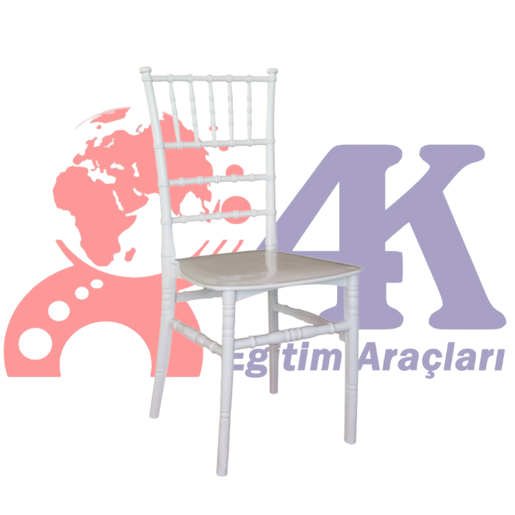 Tiffany Plastik Düğün Sandalyesi - Beyaz 