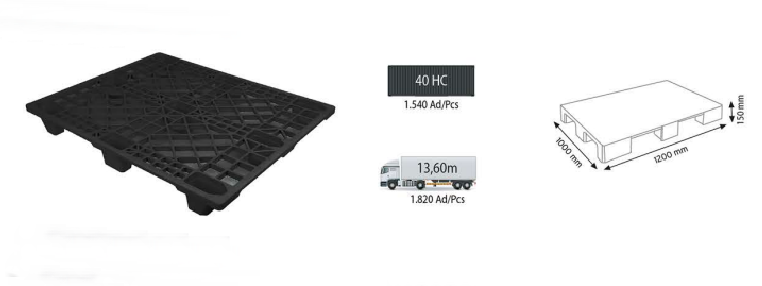 Plastik Palet Export 100x120 cm 