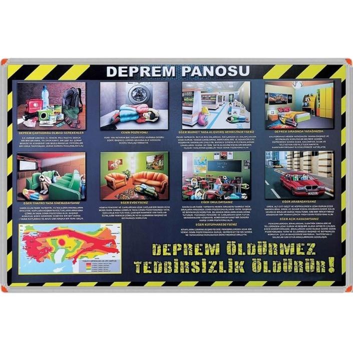 ALÜMİNYUM ÇERÇEVELİ DEPREM PANOSU 70X100 CM