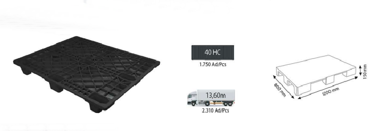 Plastik Palet Export Delikli 80x120 cm